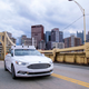 A self-driving car operated by Ford’s AV unit Argo AI